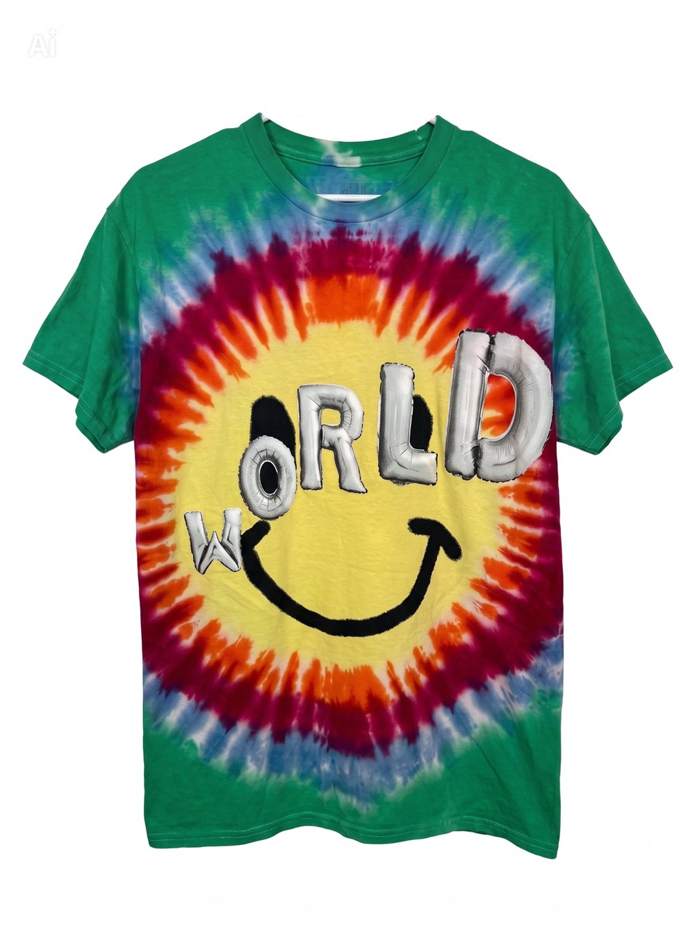 Travis Scott Astroworld Smiley Tie-Dye Graphic T-Shirt